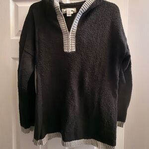 Carbon2cobalt half zip sweater with hood. Sz L